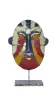 Product image 1 of the product “Small Mask on stand - Modell 1, 56cm height, sculpture from upcyceled oil barrel. ”
